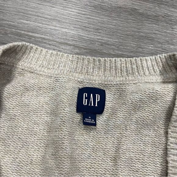 Gap cashsoft oatmeal cardigan m - Picture 3 of 7